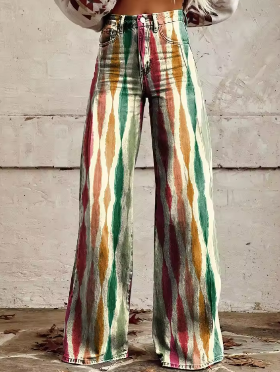 Diana | Pantalon Large Ripple Aardetint