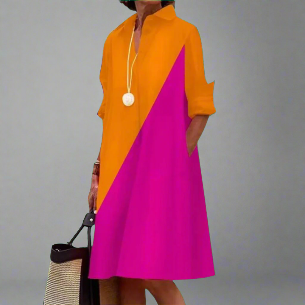 Eska - Robe mi-mollet imprimée en 3D dégradé
