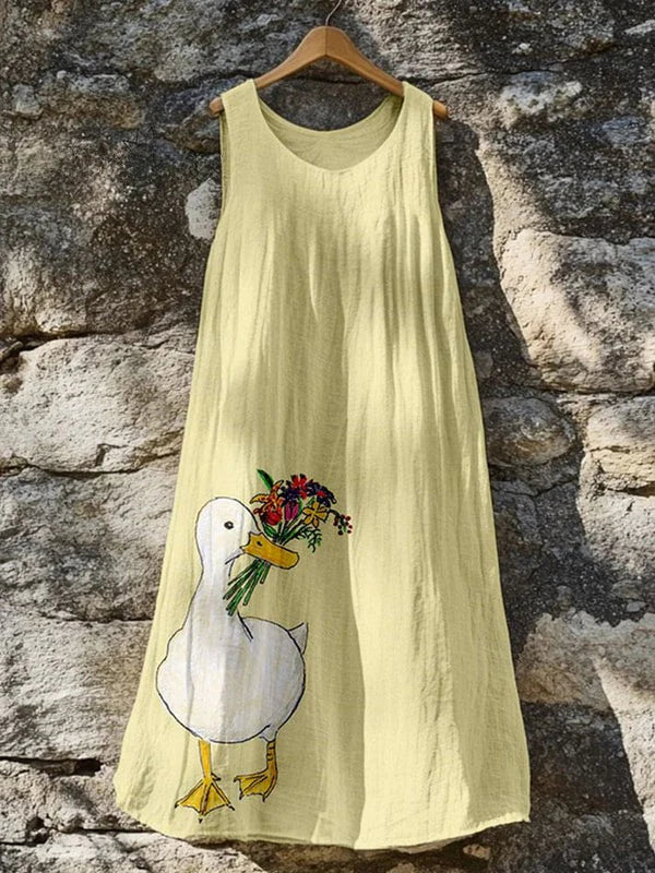 Capucine – Robe avec motif de canard