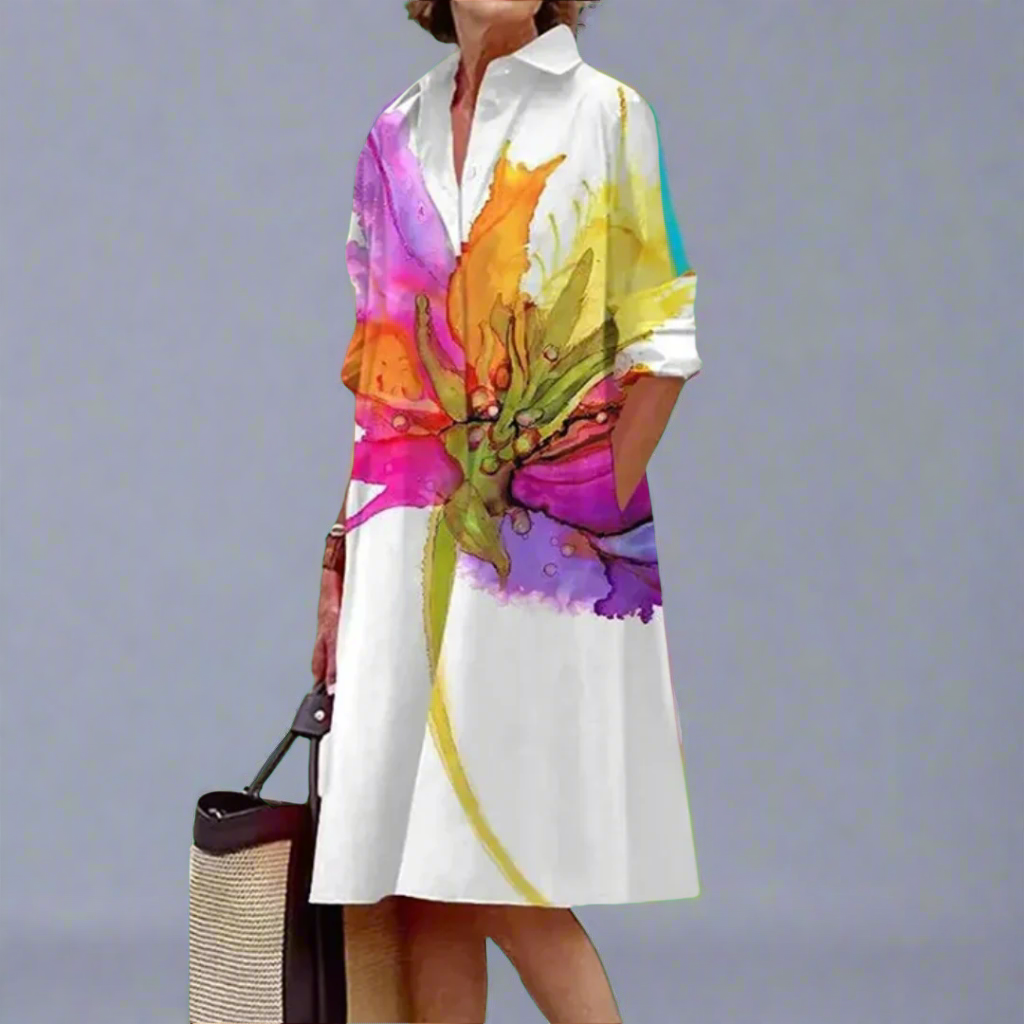 Calliope - Robe Midi d'Été Légère et Vibrante