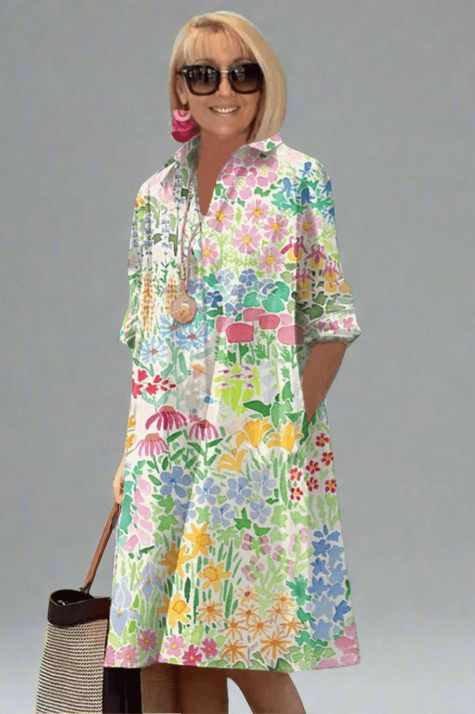 Nadine - Robe d'Été Fleurie de Luxe pour un Style Sans Effort