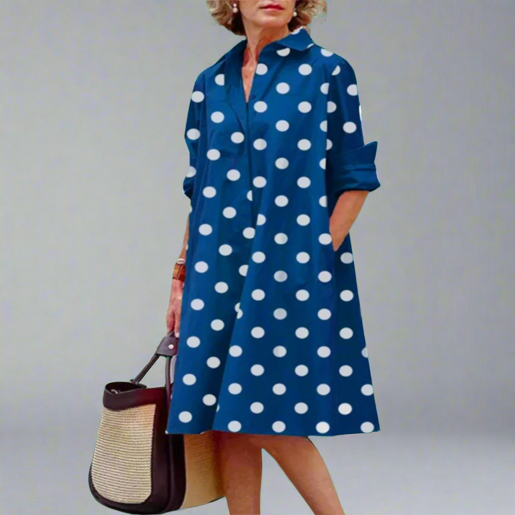 Hartley - Robe à Pois Décontractée et Confortable