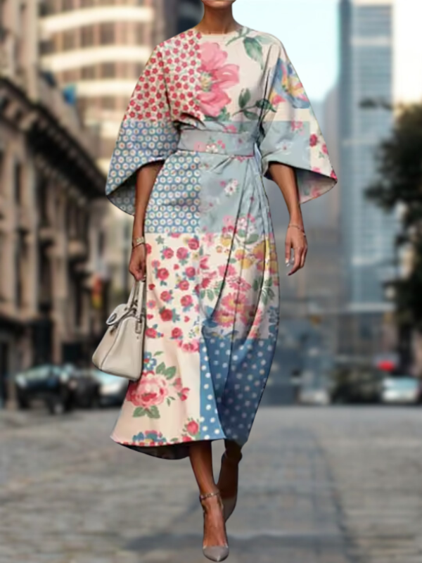 SERAPHINA | ROBE PATCHWORK FLORAL LUXE