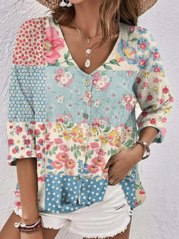 MAEVE | BLOUSE À PATCHWORK FLORAL