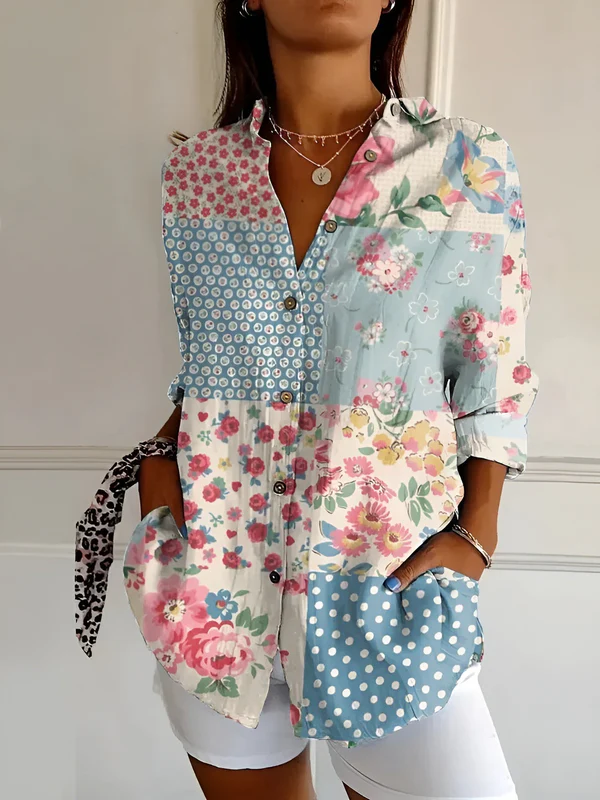 IVY | CHEMISE PATCHWORK FLEURIE