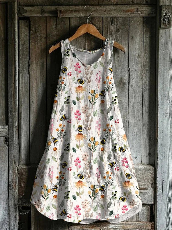 Florine – Robe avec motif d'abeilles