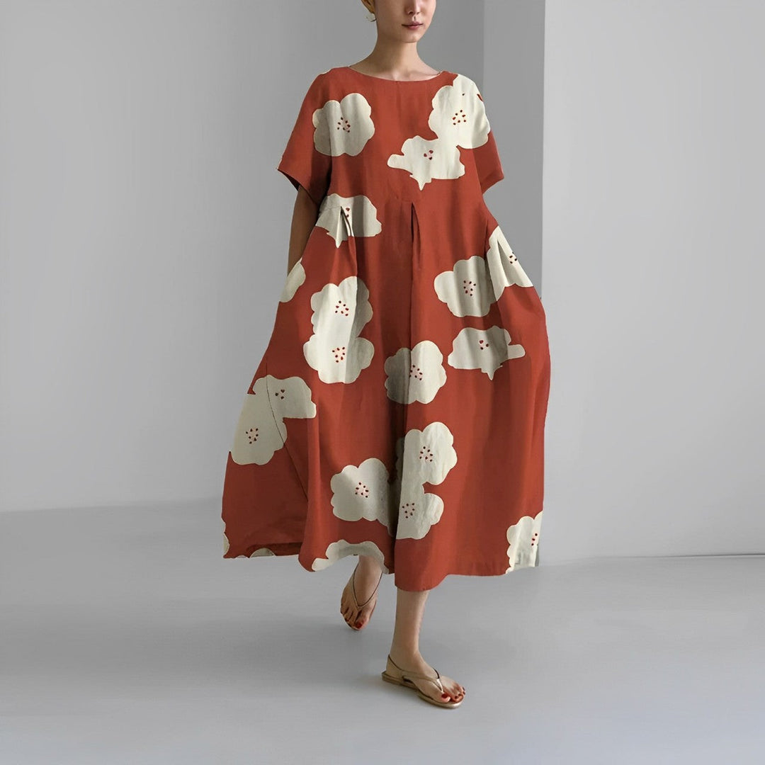 Capucine – Robe Fleurie en Viscose Bohème