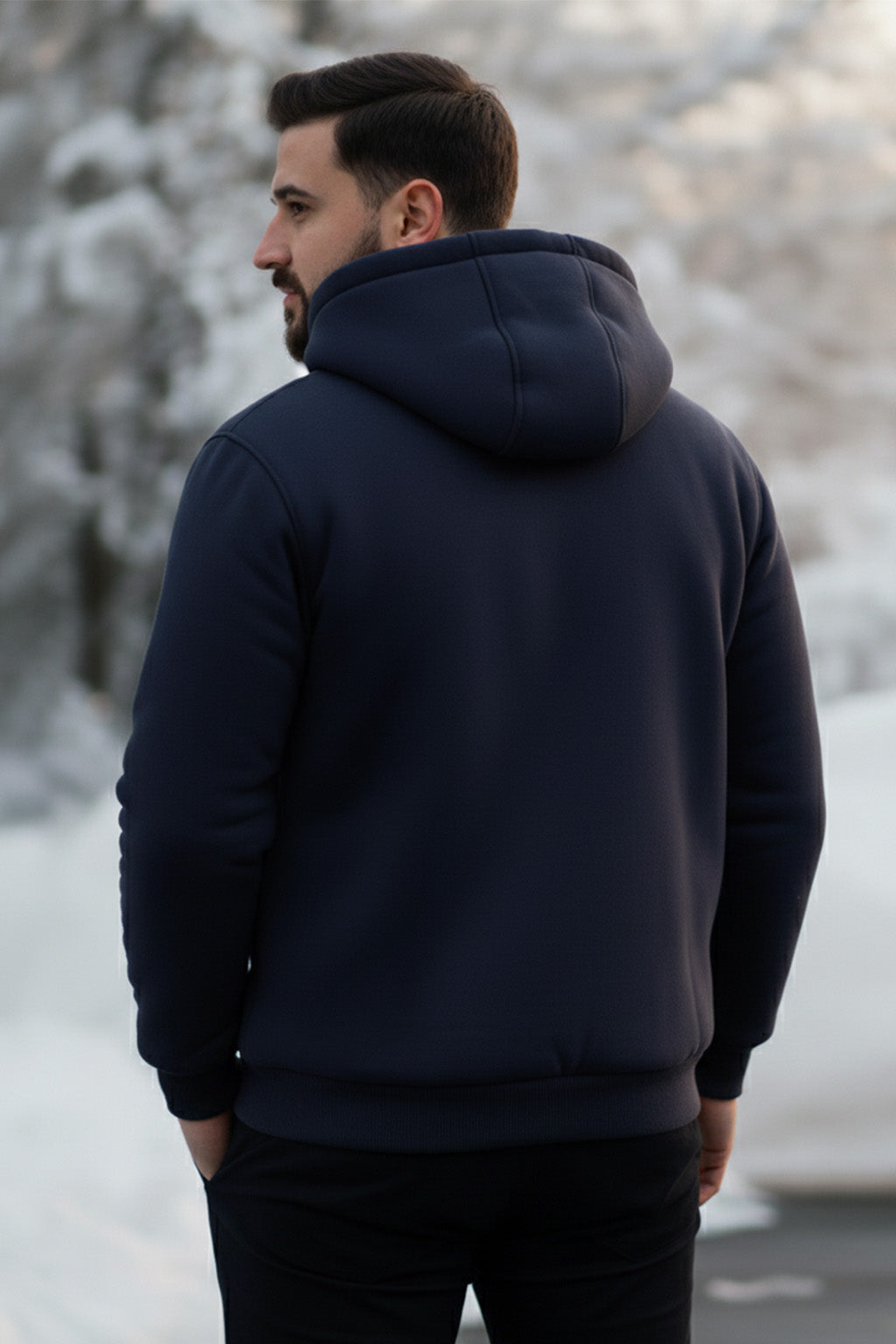 Veste à capuche zippée doublée en sherpa | Adrien