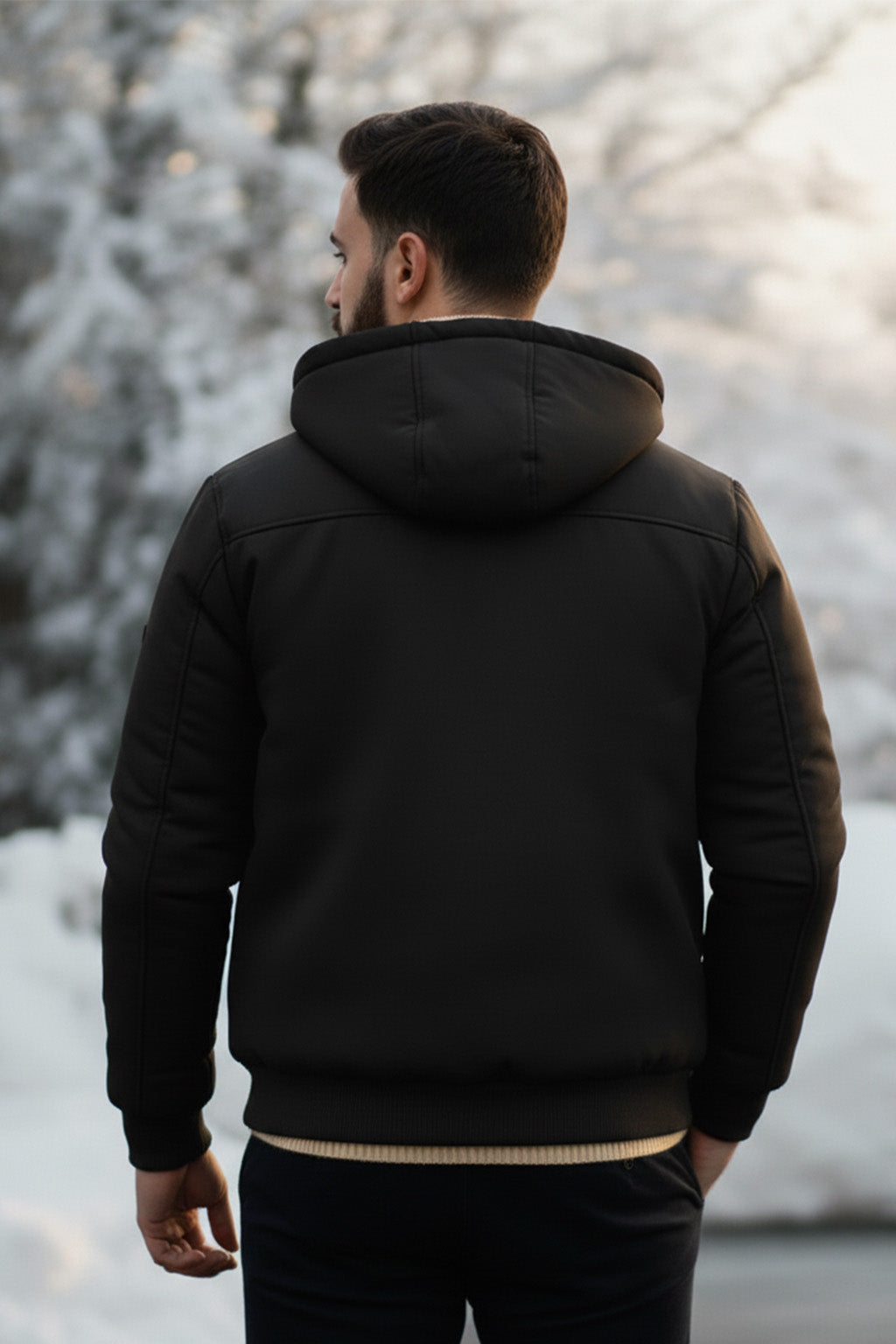 Veste à capuche zippée doublée en sherpa | Rémi