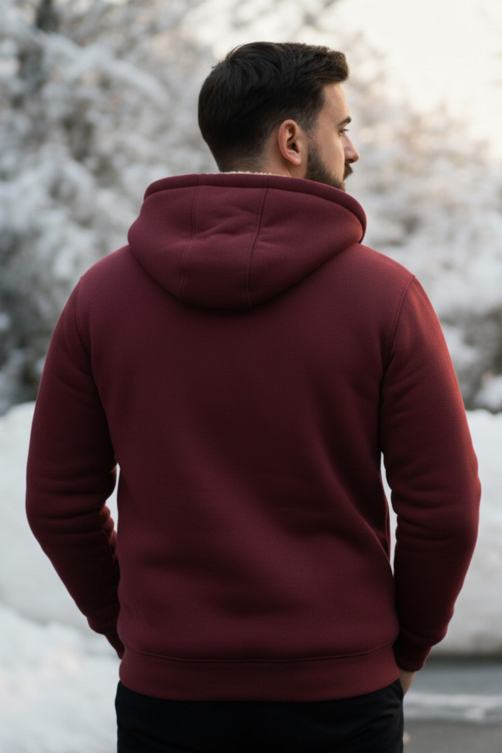 Veste à capuche zippée doublée en sherpa | Noé