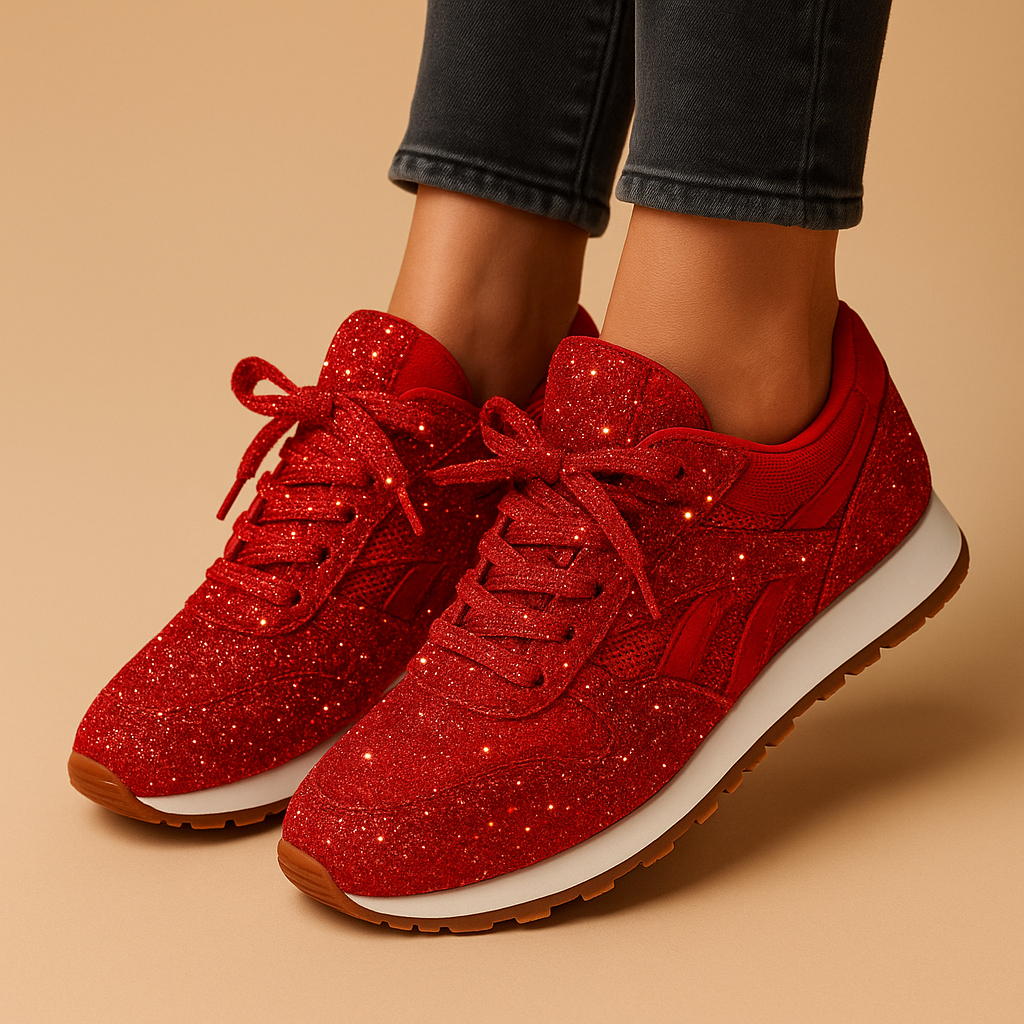Baskets à paillettes pour femmes | Chaussures confort brillantes