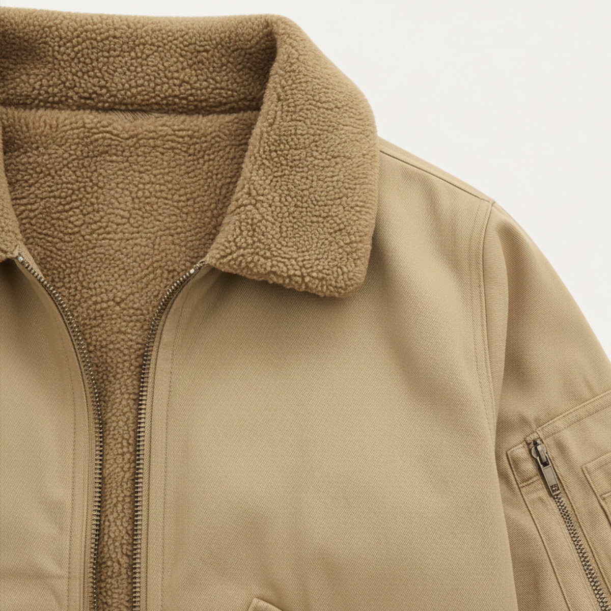 Blouson aviateur homme manches longues hiver usage quotidien