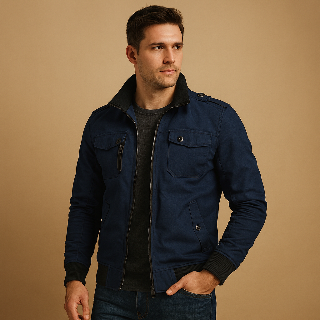 Blouson pour hommes | Blouson aviateur à col montant et poches avant