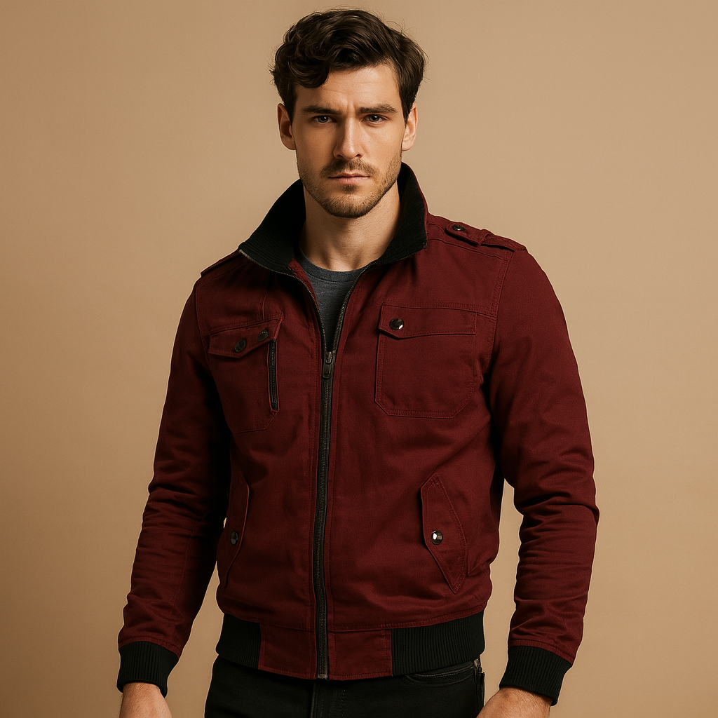 Blouson pour hommes | Blouson aviateur à col montant et poches avant