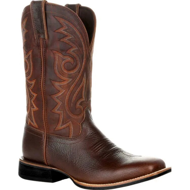 Bottes cowboy homme style western tige courte usage quotidien