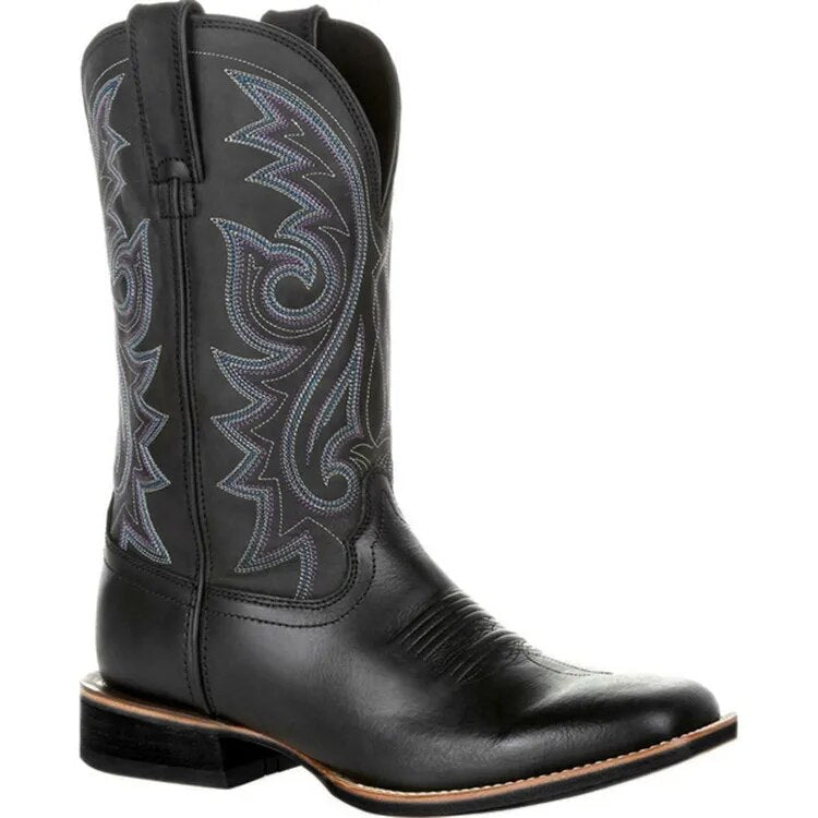 Bottes cowboy homme style western tige courte usage quotidien