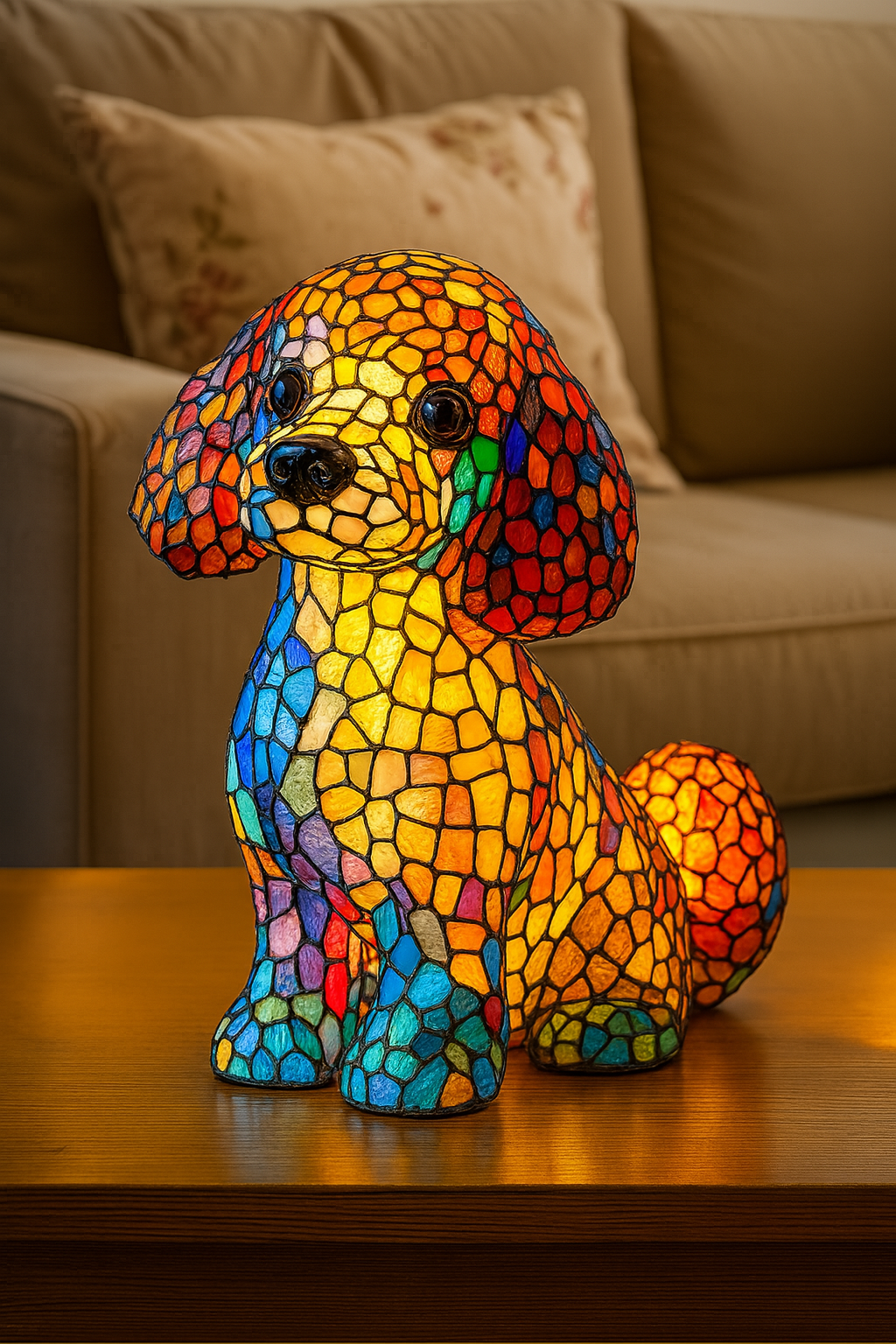 Kiki | Lampe Magique en Verre Coloré pour Chiens