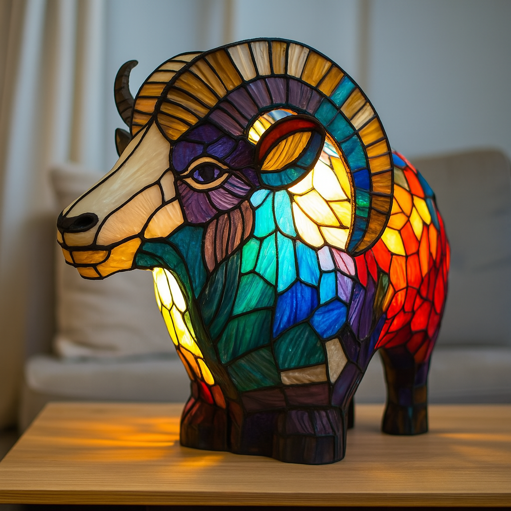 Bijou | Lampe de Chèvre Magique en Verre Coloré