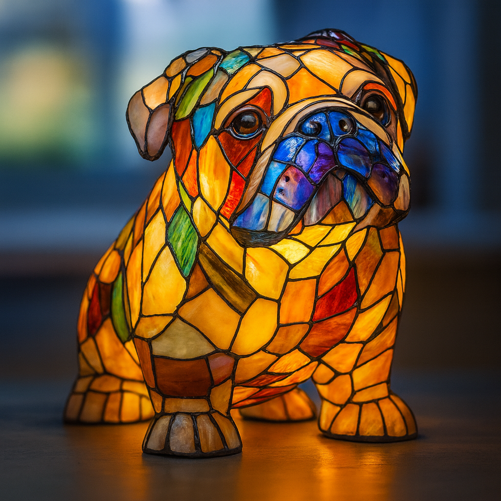 Ombre | Lampe magique pour chiens en verre coloré