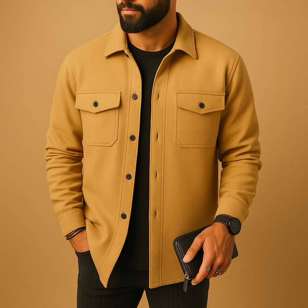 Veste pour hommes | Veste courte à boutons avec col classique