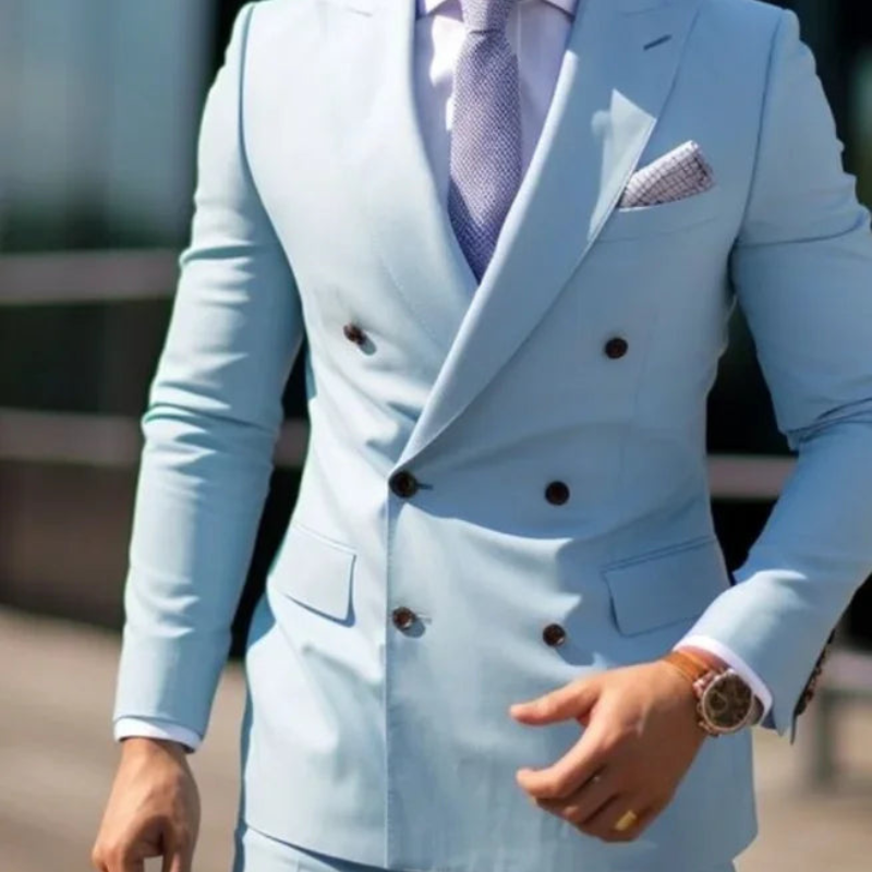 Costume de mariage croisé pour homme | Ensemble 2 pièces