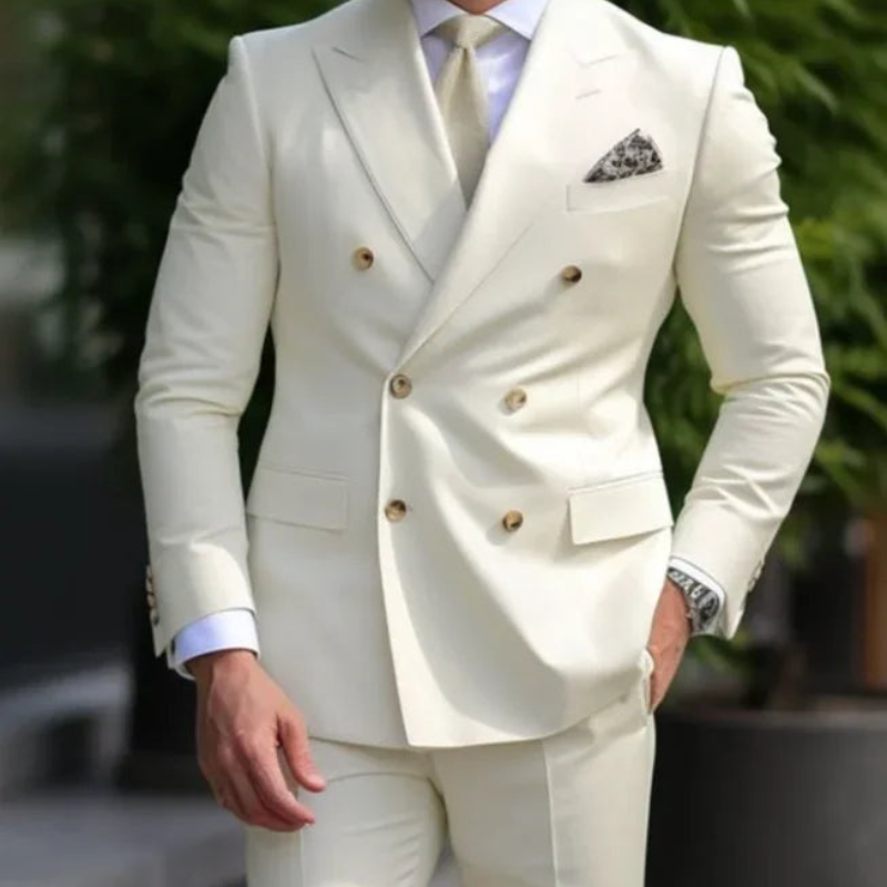 Costume de mariage croisé pour homme | Ensemble 2 pièces