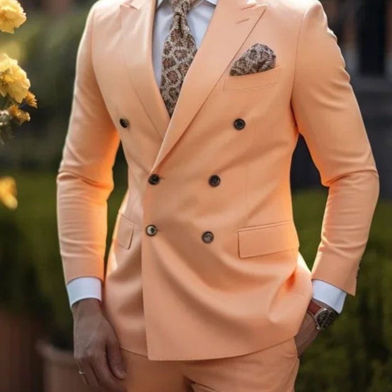 Costume de mariage croisé pour homme | Ensemble 2 pièces
