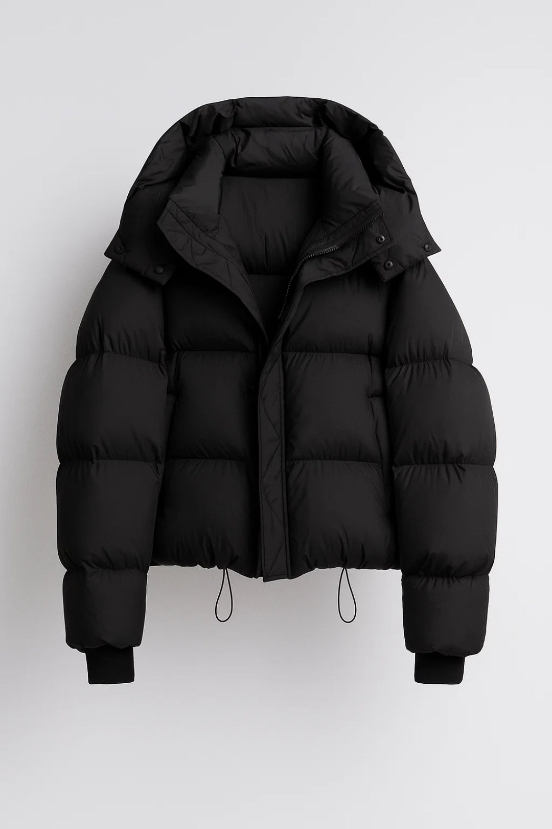 Doudoune courte femme | Veste matelassée chaude à capuche hiver