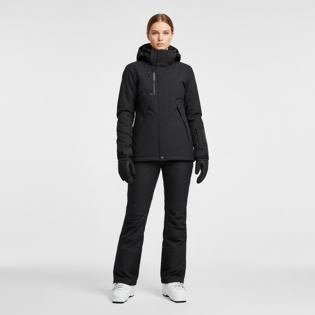 Ensemble ski femme deux pièces veste pantalon imperméable respirant