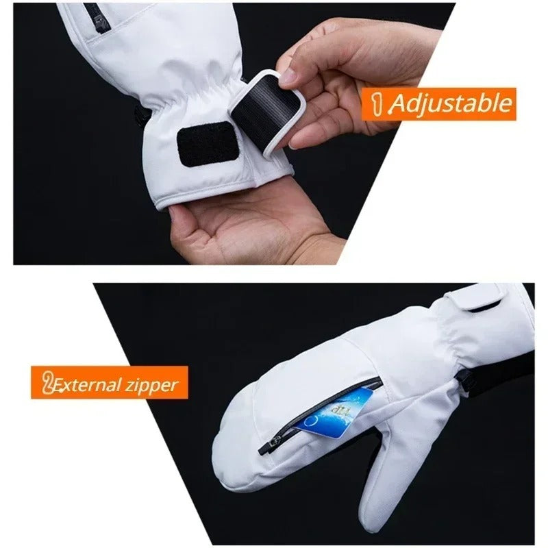 Gants de ski unisexes coupe-vent avec fonction tactile