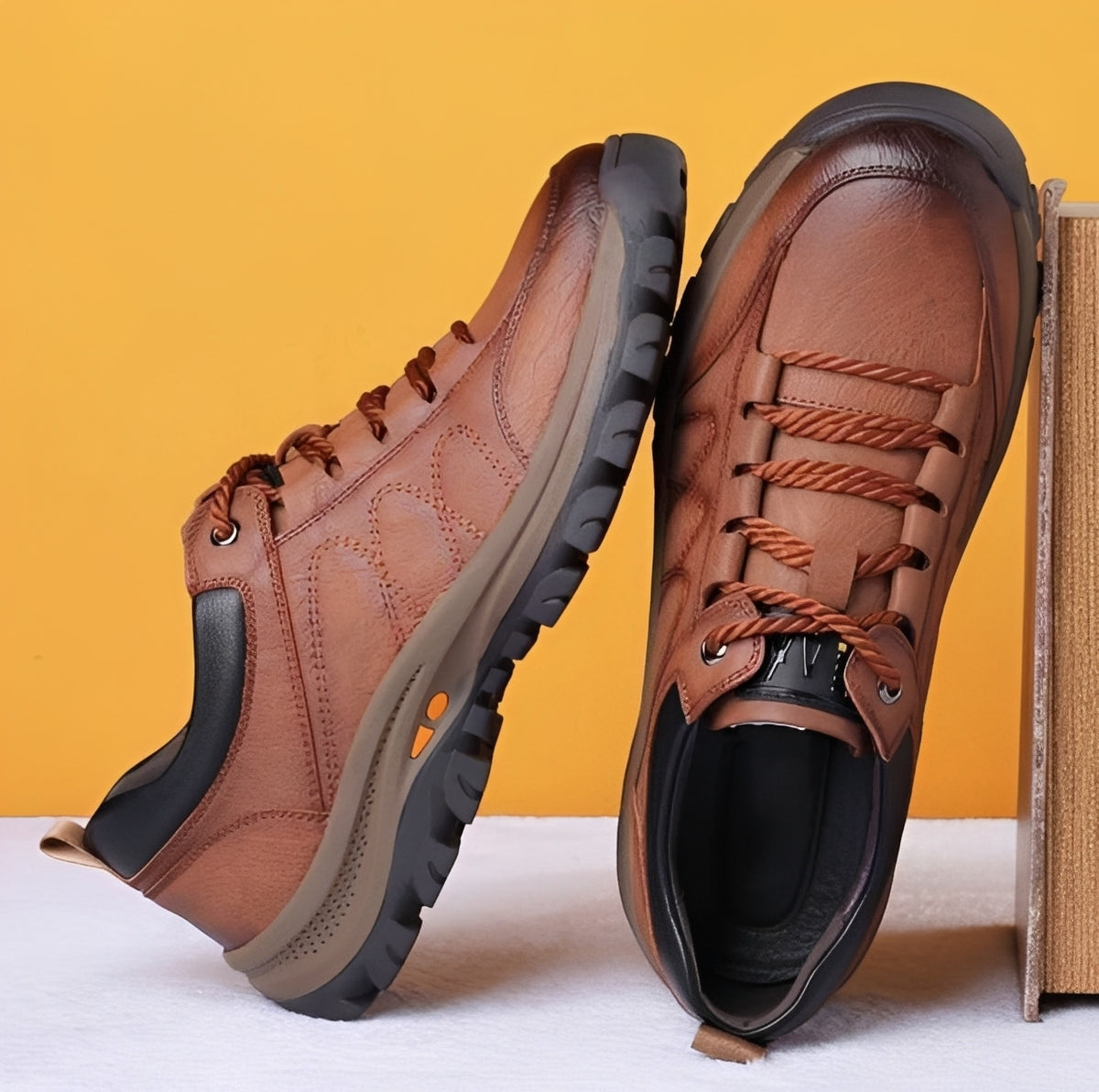 Chaussures basses pour homme à lacets avec semelle épaisse
