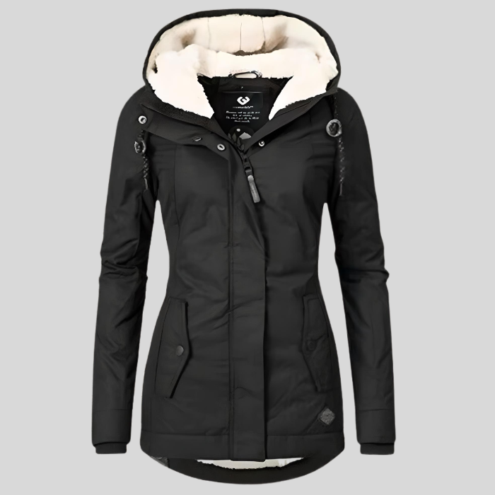Manteau d’hiver long pour femme | Veste chaude longue à capuche