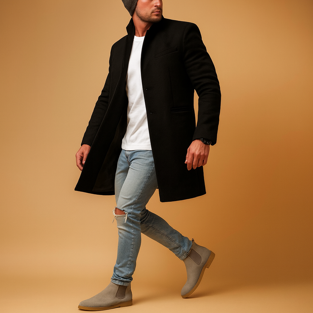 Manteau d’hiver pour homme | Veste longue isolante chaude