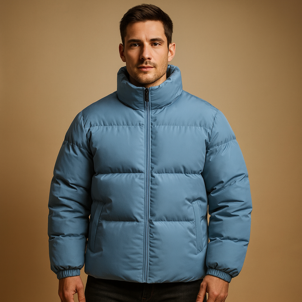 Veste pour hommes | Doudoune matelassée avec capuche et fermeture zippée