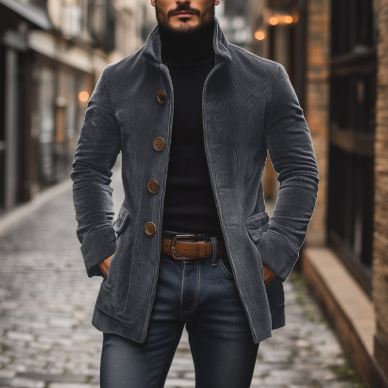 Manteau homme boutonné | Coupe structurée et polyvalente