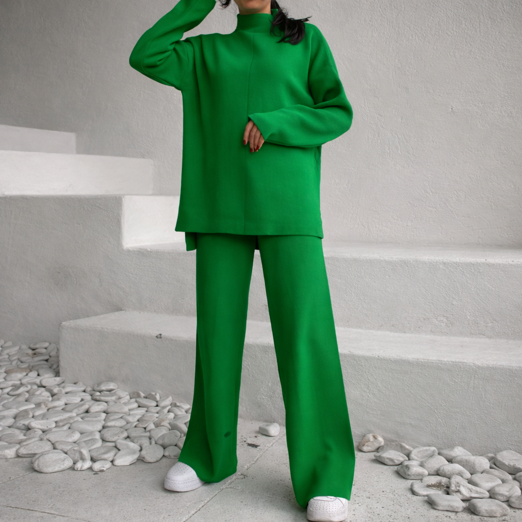 Ensemble deux pièces femme décontracté taille haute