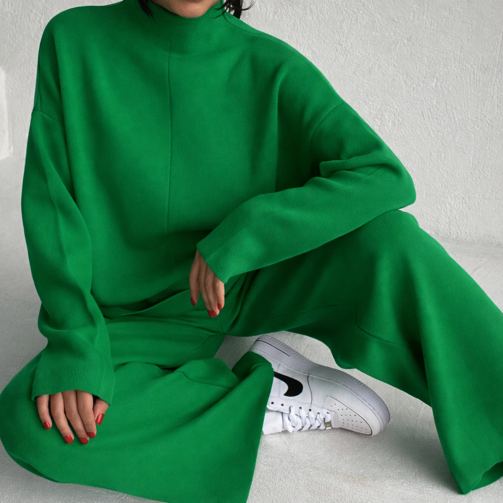 Ensemble deux pièces femme décontracté taille haute