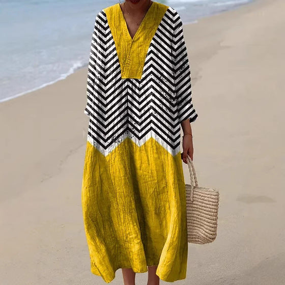Yasmina | Robe Zigzag Contrast