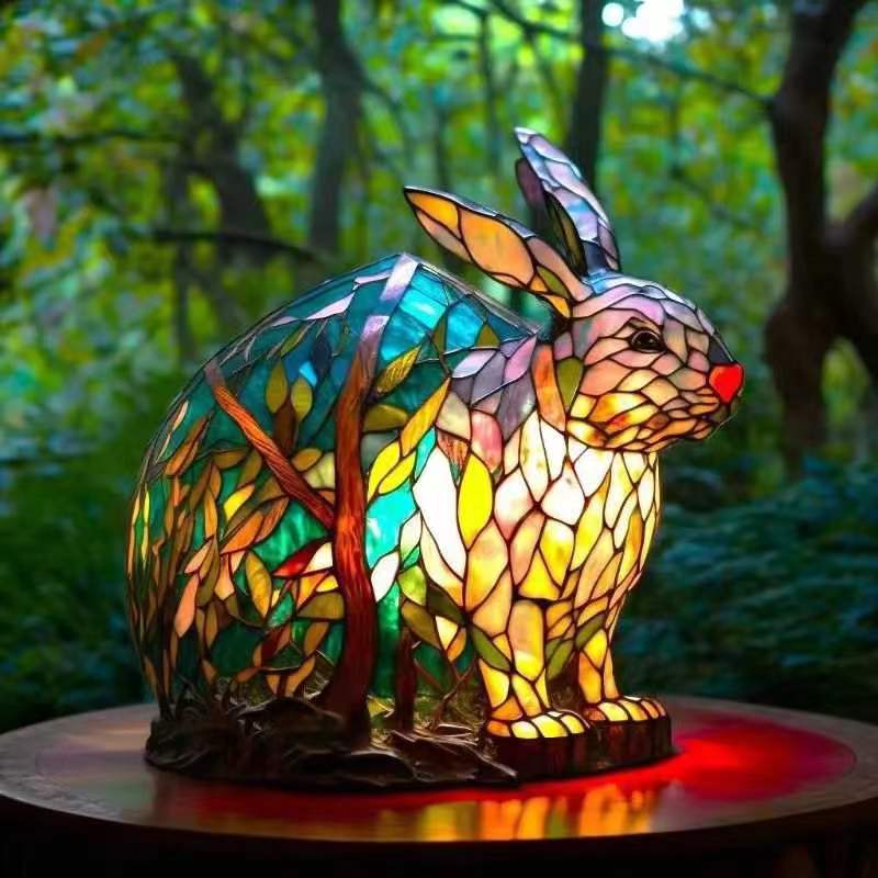 Lapinou | Lampe en verre coloré en forme de lapin Magisk