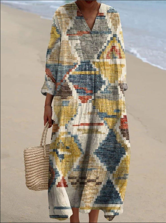 Naïa | Robe bohème avec motifs ethniques