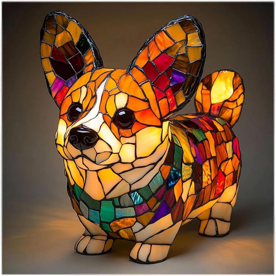 Doudou | Lampe magique pour chien en verre coloré