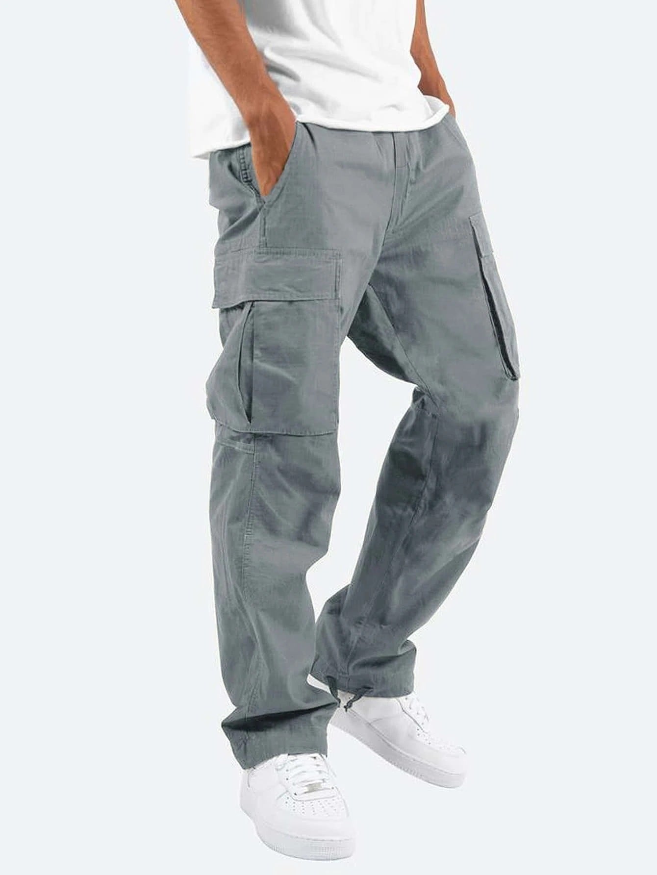 Pantalon cargo pour homme | Coupe ample à jambes larges
