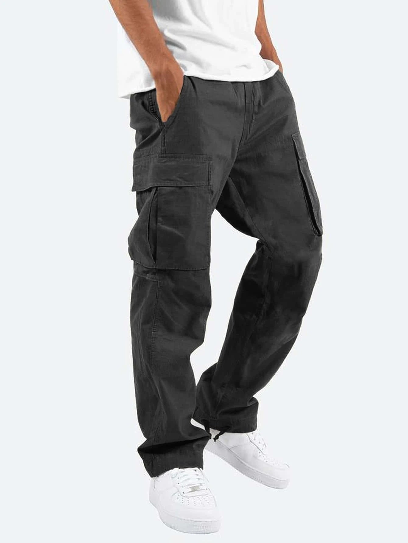 Pantalon cargo pour homme | Coupe ample à jambes larges