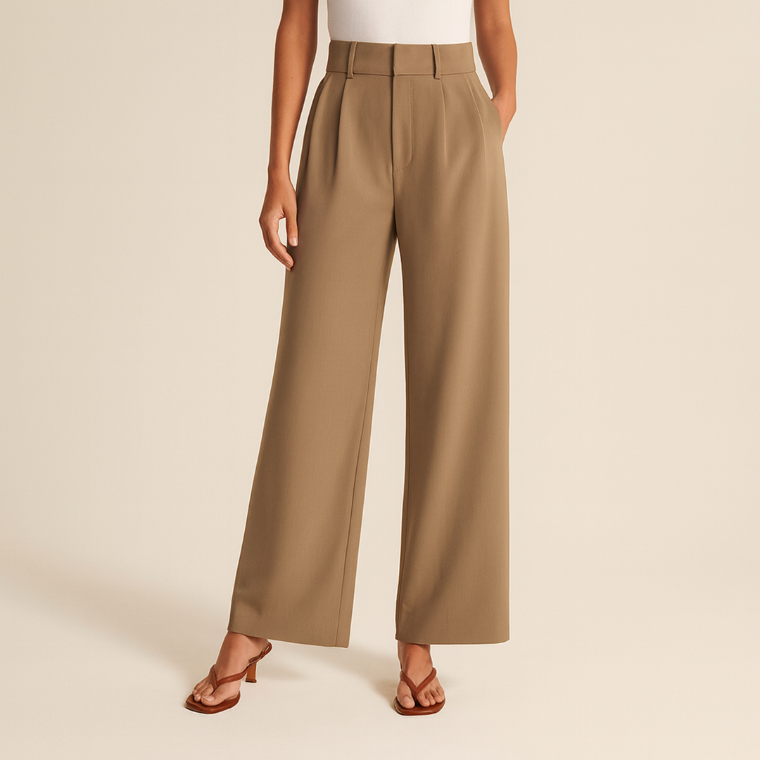 Pantalon taille haute pour femme | Coupe ample moderne