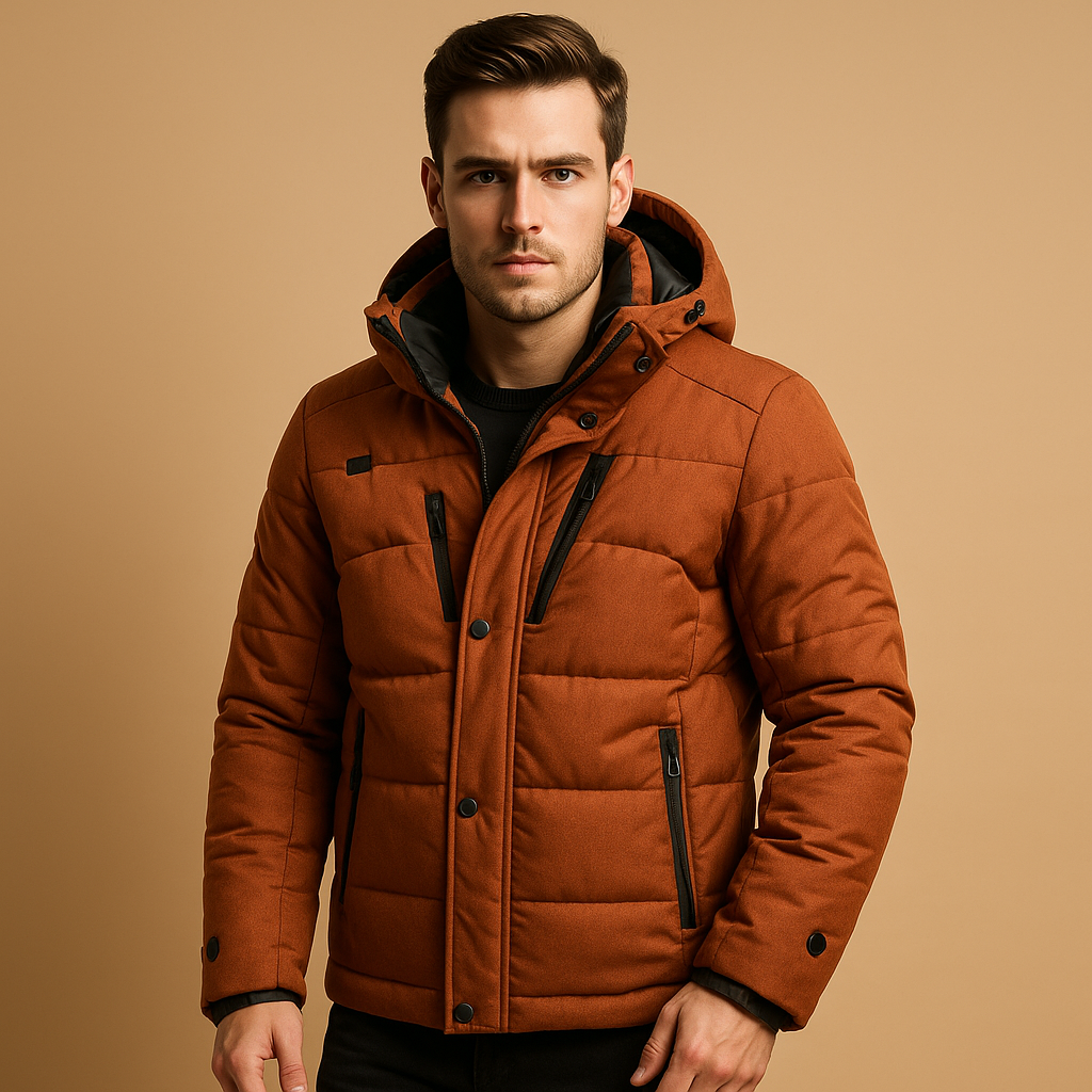 Parka chaude pour homme | Veste d’hiver à capuche isolante