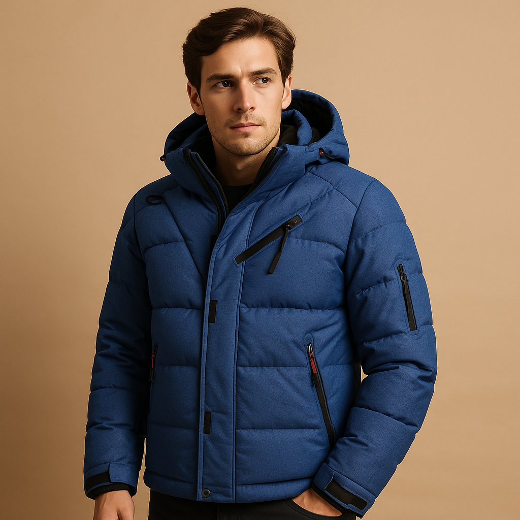 Parka chaude pour homme | Veste d’hiver à capuche isolante