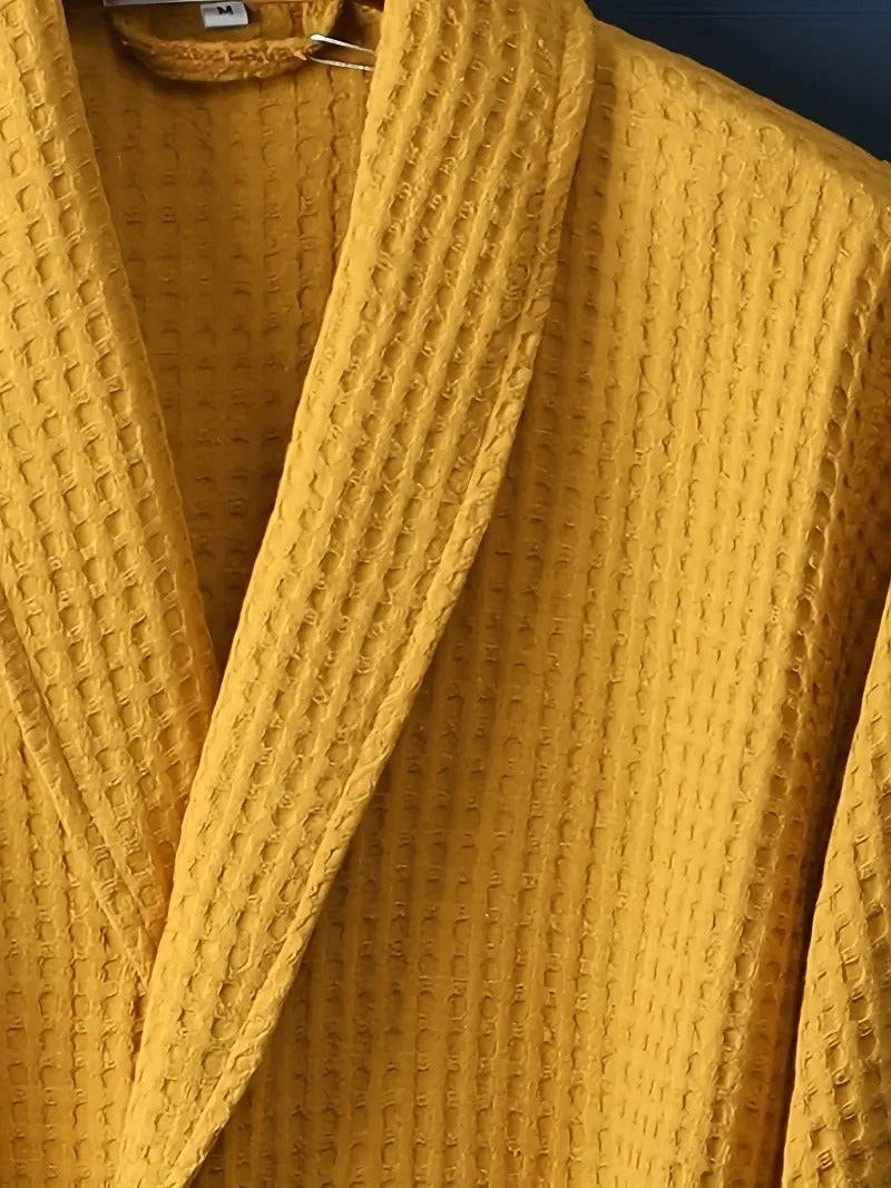 Peignoir spa homme gaufre avec ceinture usage detente