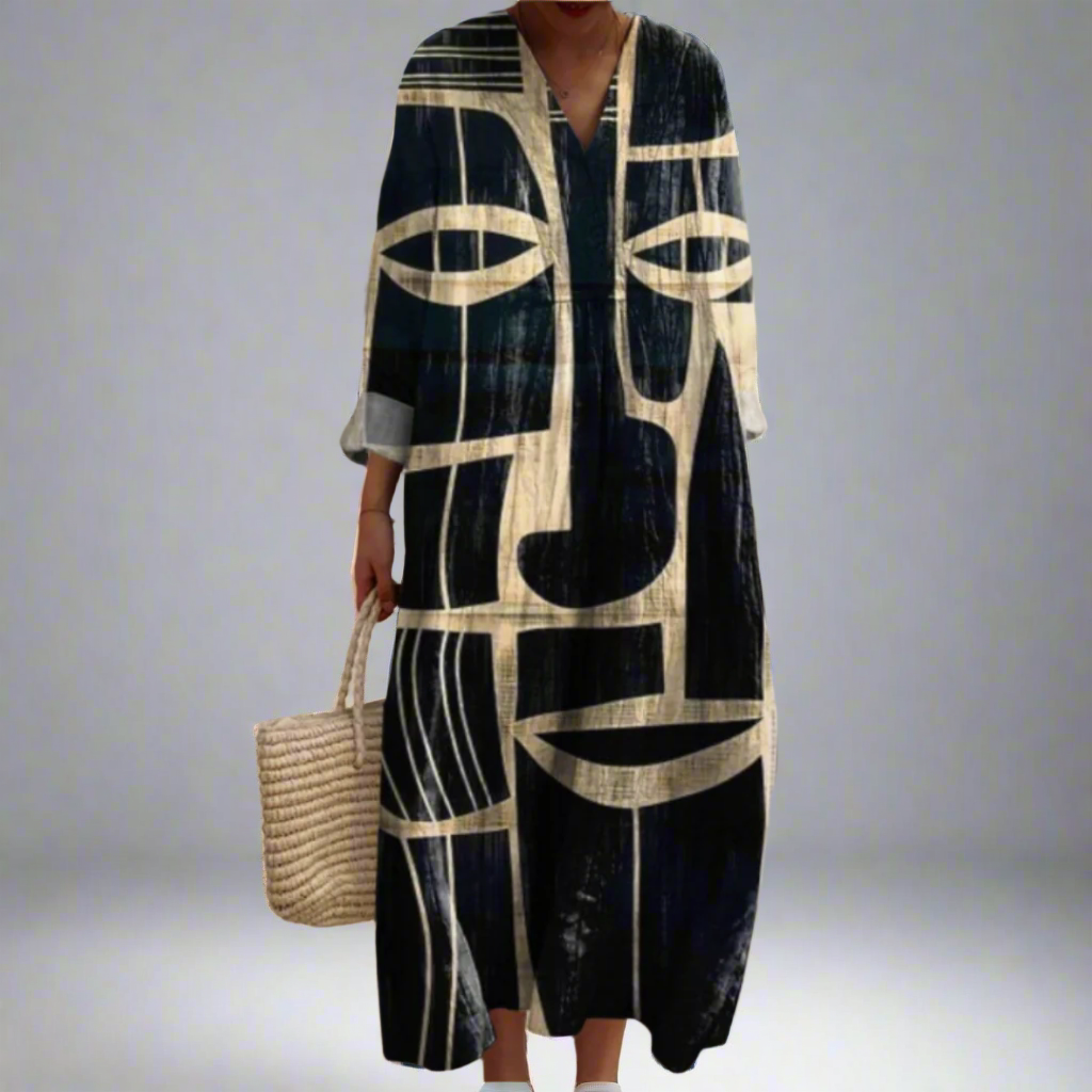 Ismène | Robe Avec Visage Graphique