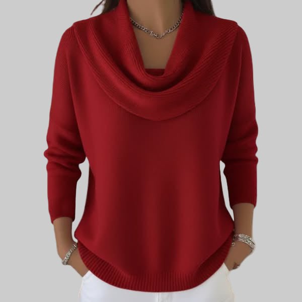 Pull femme maille ondulée col rond manches longues usage quotidien