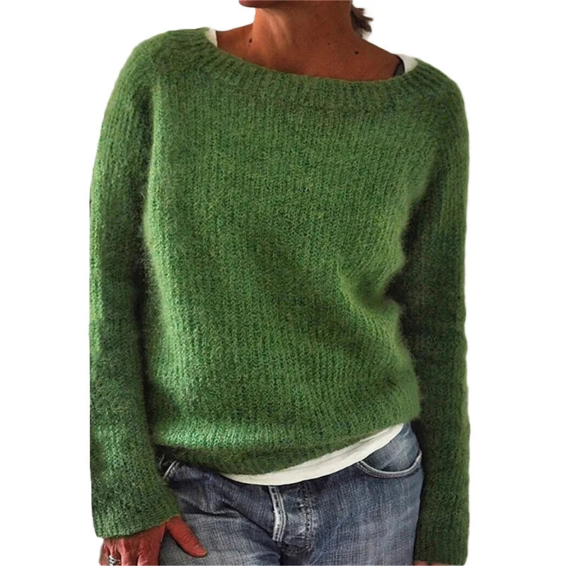 Pull femme col rond texturé | Manches longues pour l’hiver